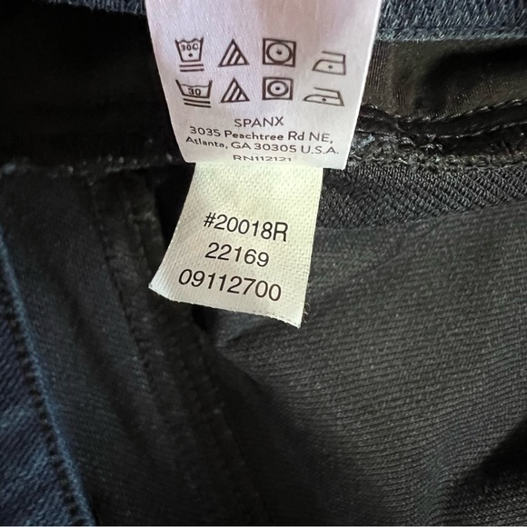 Spanx | Jean-ish Ankle Leggings Denim Jeggings High Rise Pull-On Shaping Size M - Picture 9 of 9
